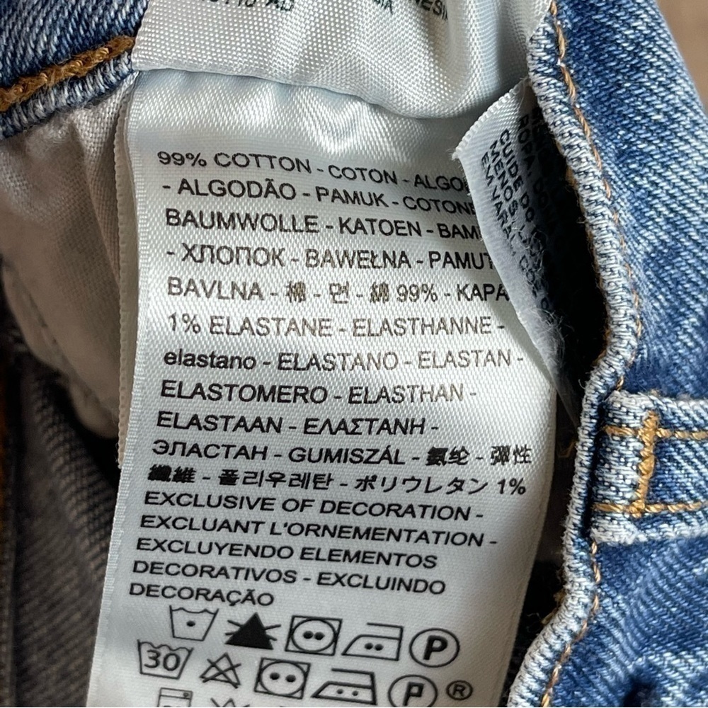 Levi’s Wedgie Straight Jazz Jive Sound Denim Jeans Size 28 x 26 IRREGULAR - Picture 10 of 16